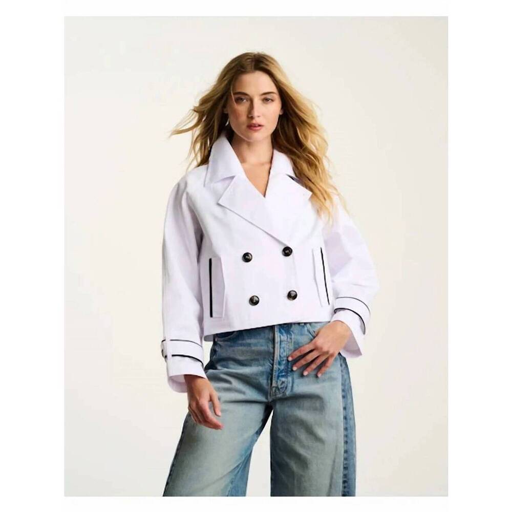 NEW LISA TODD trench jacket in white